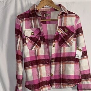 SO Pink and White Checkered Top